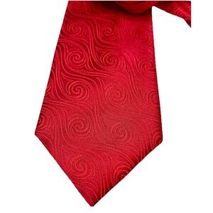 Enro Platinum Red Silk Tie Solid Patterned 4 x 21 Boardroom Classic Valentines